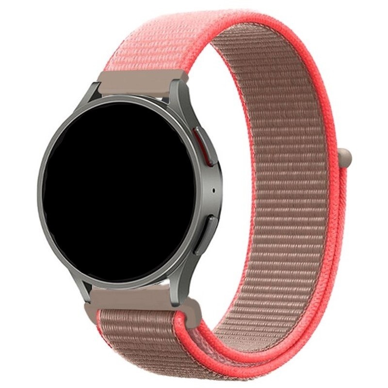 Strap-it Samsung Galaxy Watch FE nylon band (neon pink)