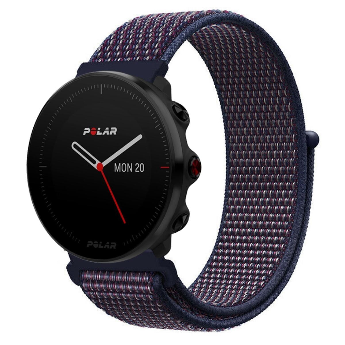 Strap-it Polar Vantage M nylon band (paars-blauw)