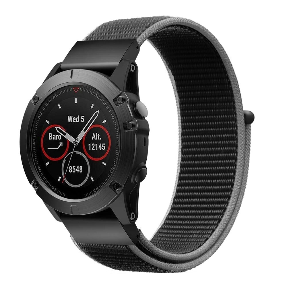 Strap-it Garmin Fenix 8 - 47mm nylon band (charcoal)