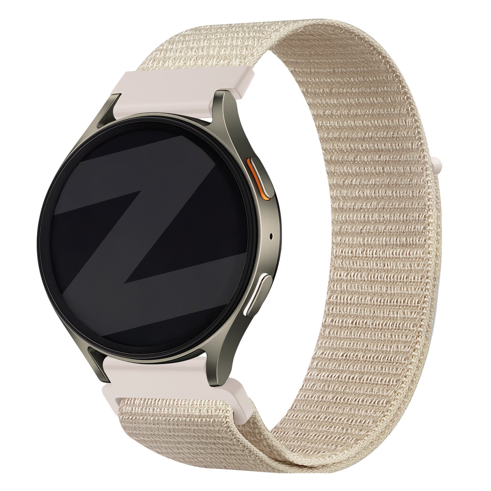 Bandz Samsung Galaxy Watch 4 Classic 42mm nylon band 'Easy fit' (sterrenlicht)
