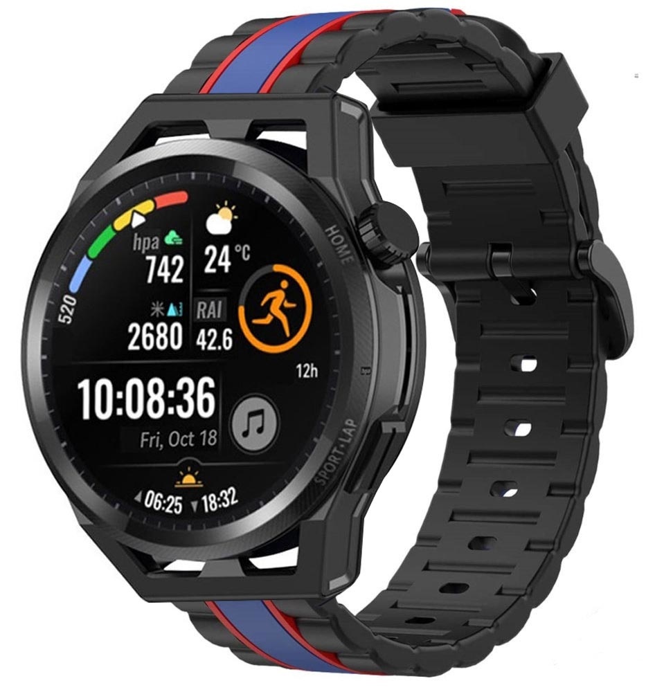 Strap-it Huawei Watch GT Special Edition band (zwart/blauw)