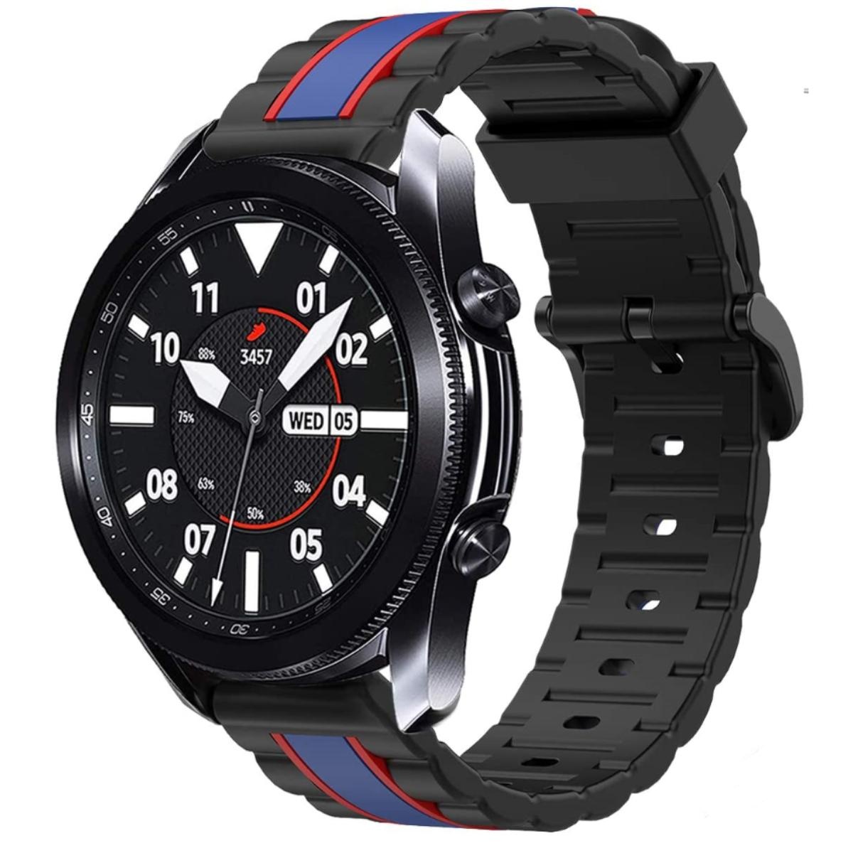 Strap-it Samsung Galaxy Watch 3 Special Edition band 45mm (zwart/blauw)