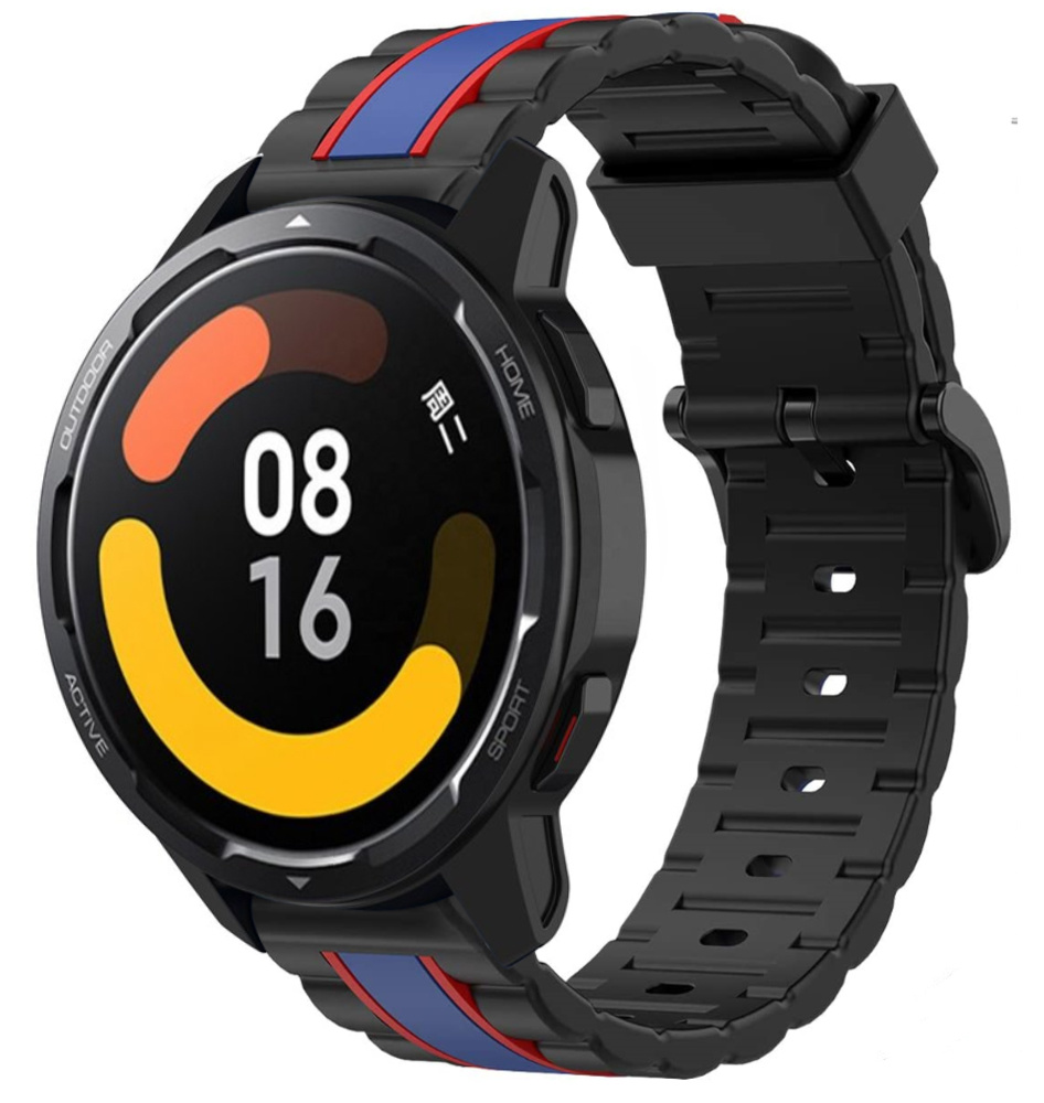 Strap-it Xiaomi Watch S1 Special Edition band (zwart/blauw)
