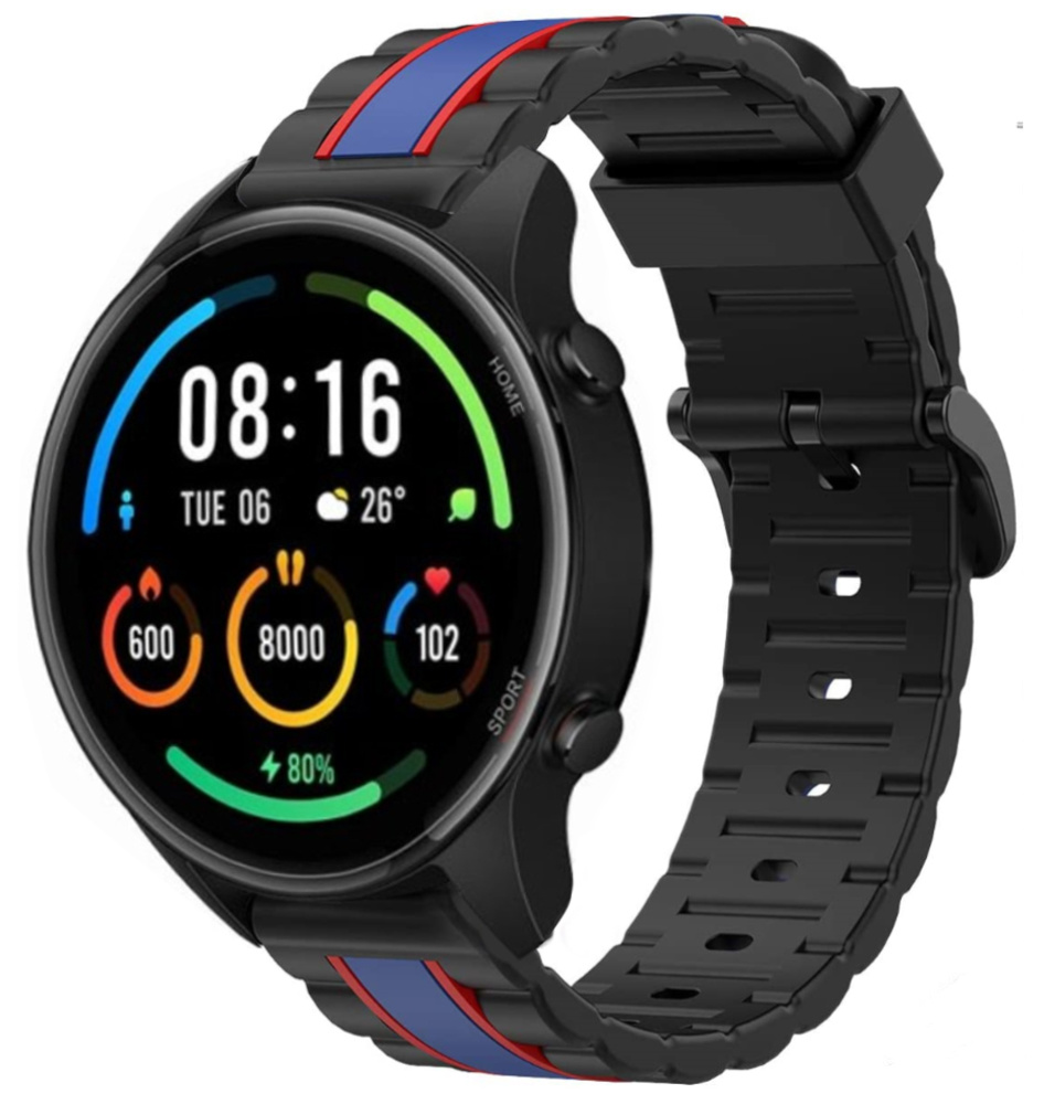 Strap-it Xiaomi Mi Watch Special Edition band (zwart/blauw)