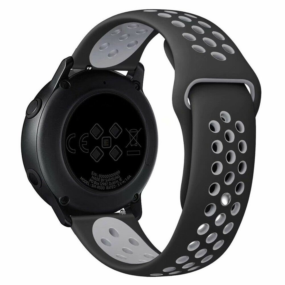 Strap-it Huawei Watch GT 5 Pro - 42mm sport band - zwart/grijs