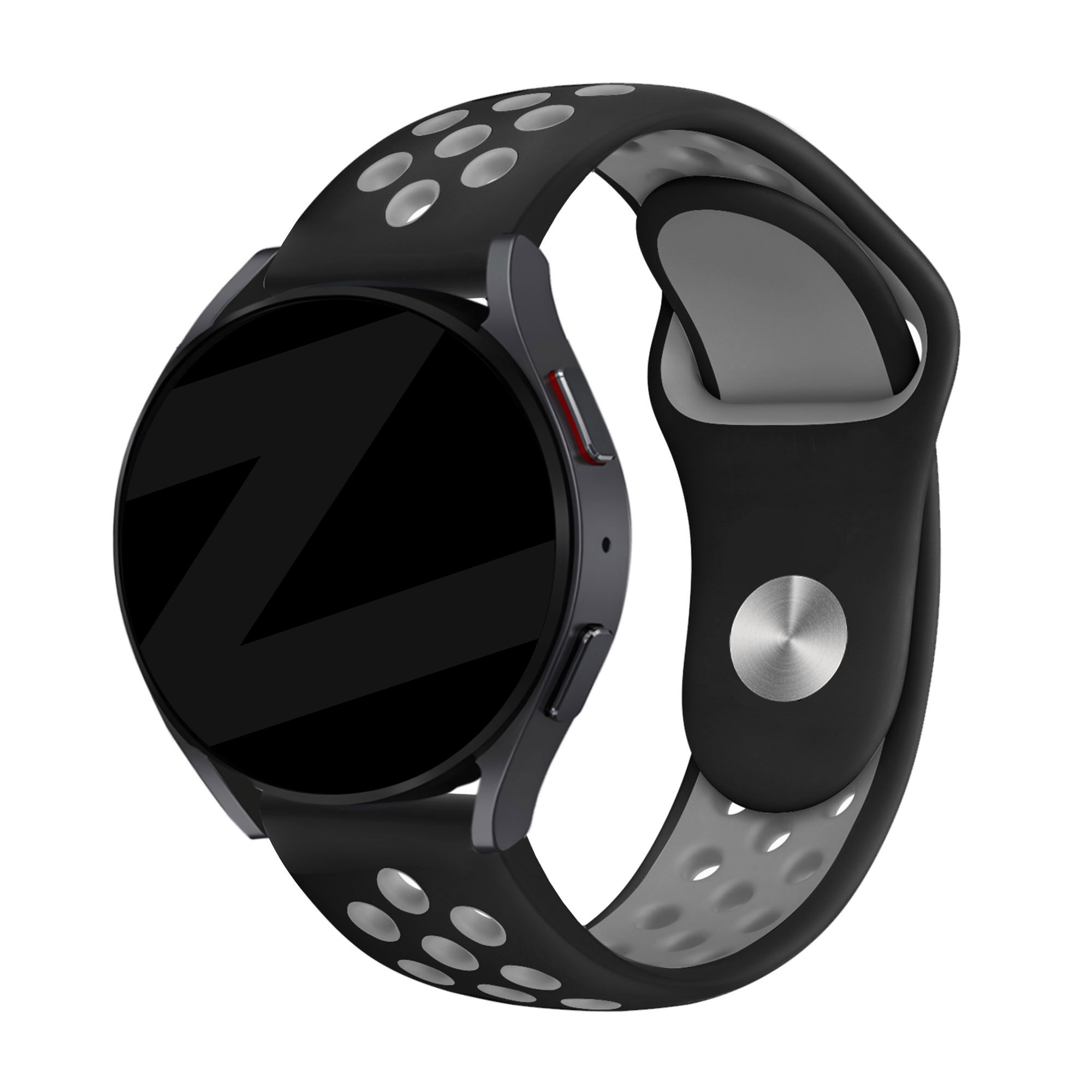 Bandz Amazfit Cheetah (Pro) sport band 'Deluxe' (zwart/grijs)