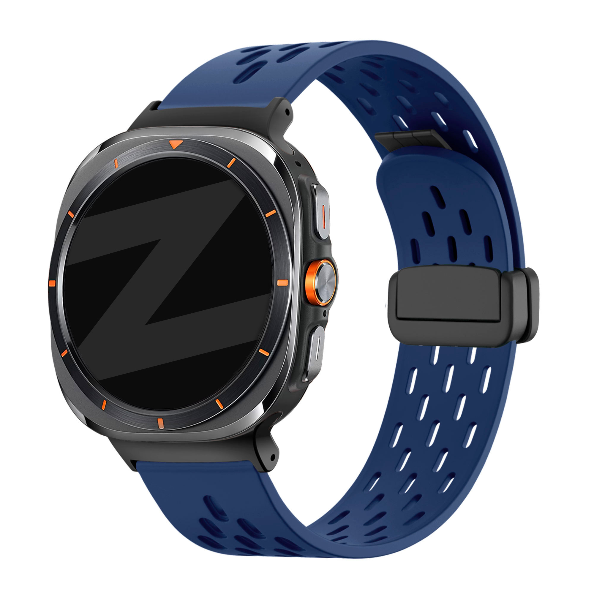 Bandz Samsung Galaxy Watch Ultra 2025 D-buckle sport band 'Air' (donkerblauw)