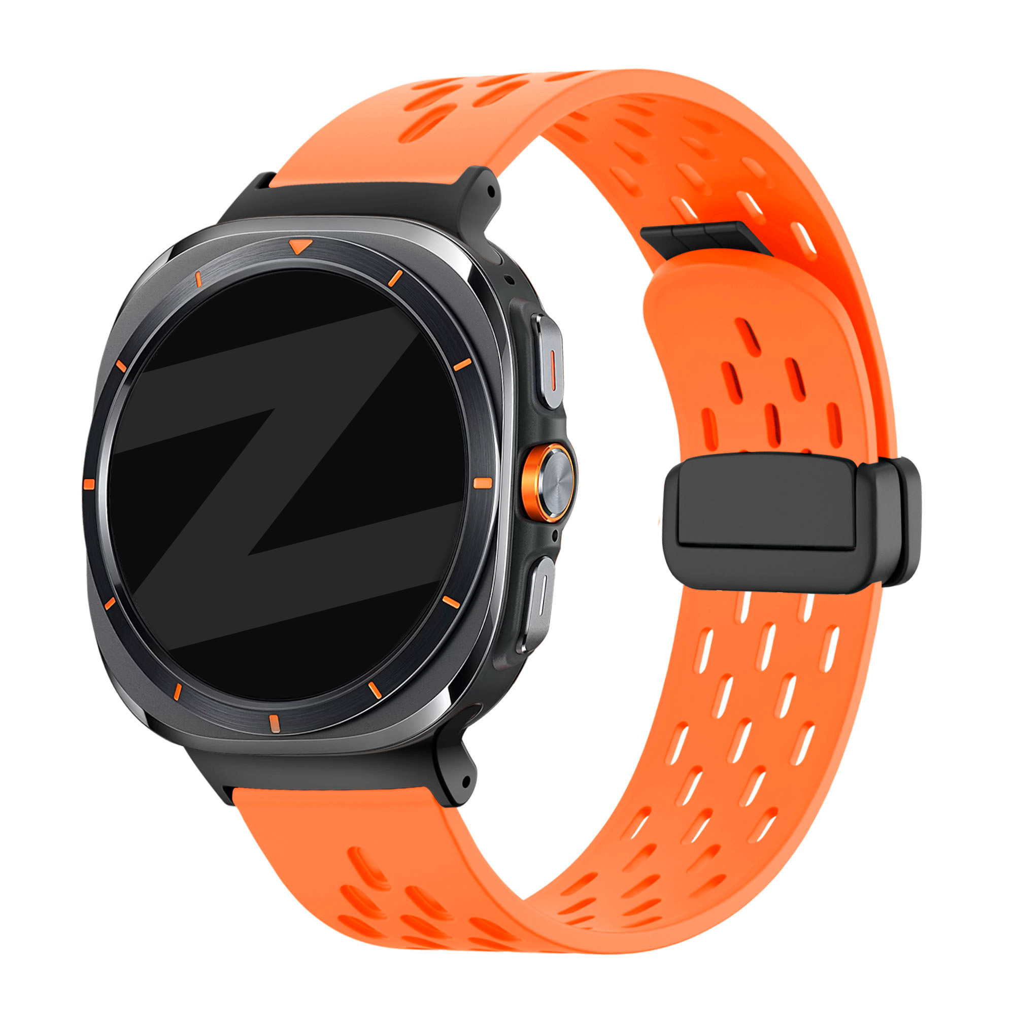 Bandz Samsung Galaxy Watch Ultra 2025 D-buckle sport band 'Air' (oranje)