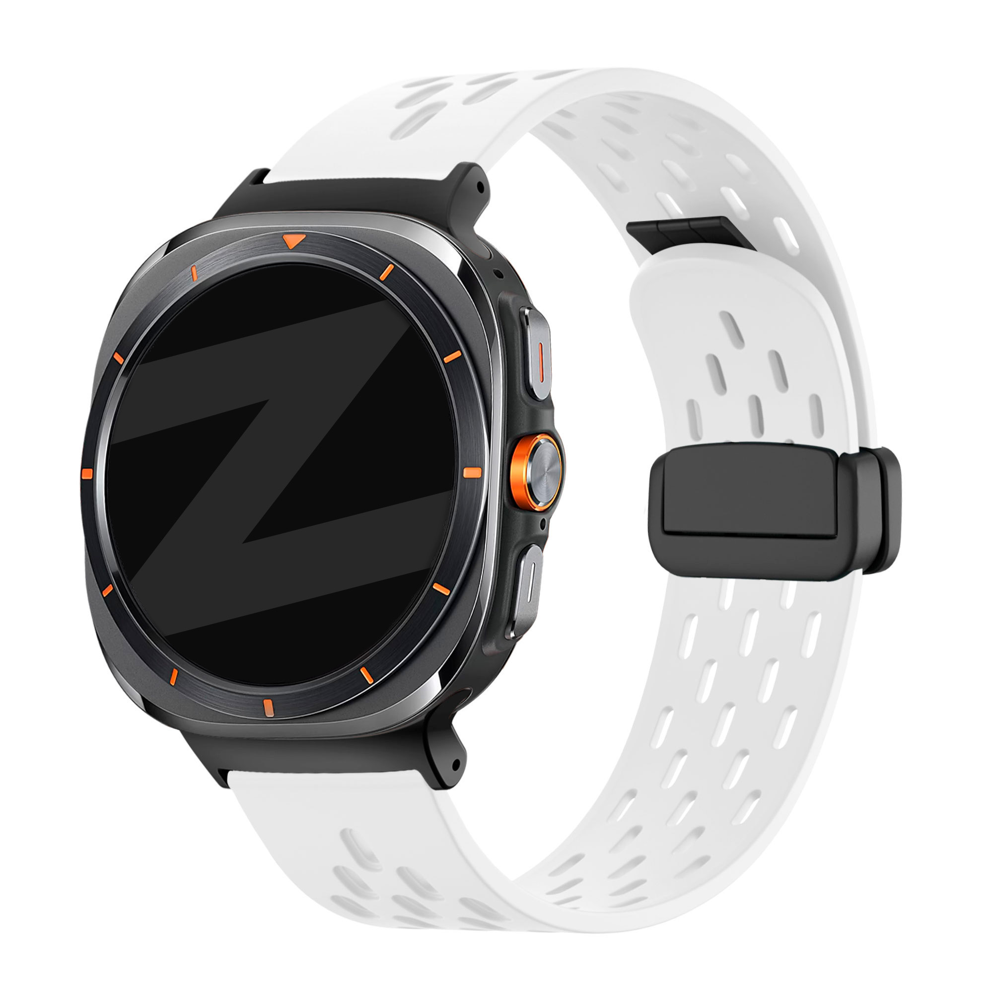 Bandz Samsung Galaxy Watch Ultra 2025 D-buckle sport band 'Air' (wit)