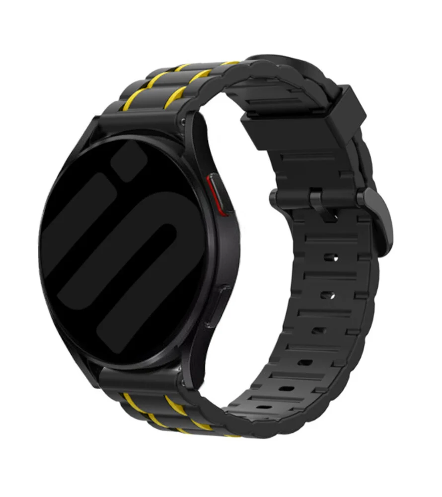 Strap-it Suunto Run sport gesp band (zwart/geel)