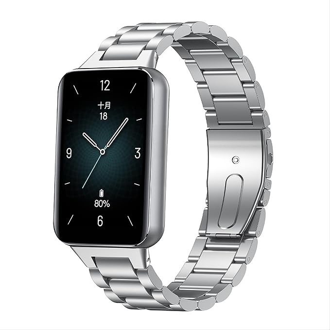 Strap-it Honor Band 10 stalen band (zilver)