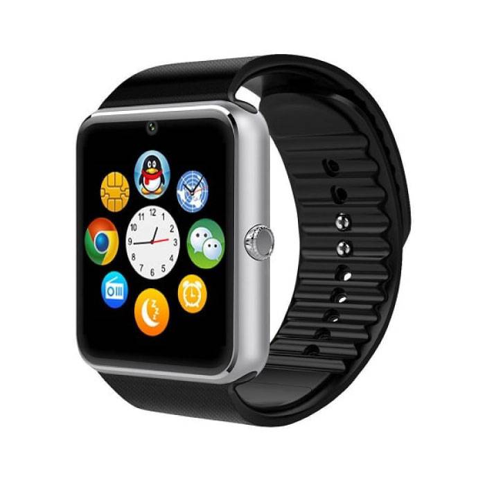 Stuff Certified Originele GT08 Smartwatch Smartphone Fitness Sport Activity Tracker Horloge OLED Android iOS iPhone Samsung Huawei Zilver