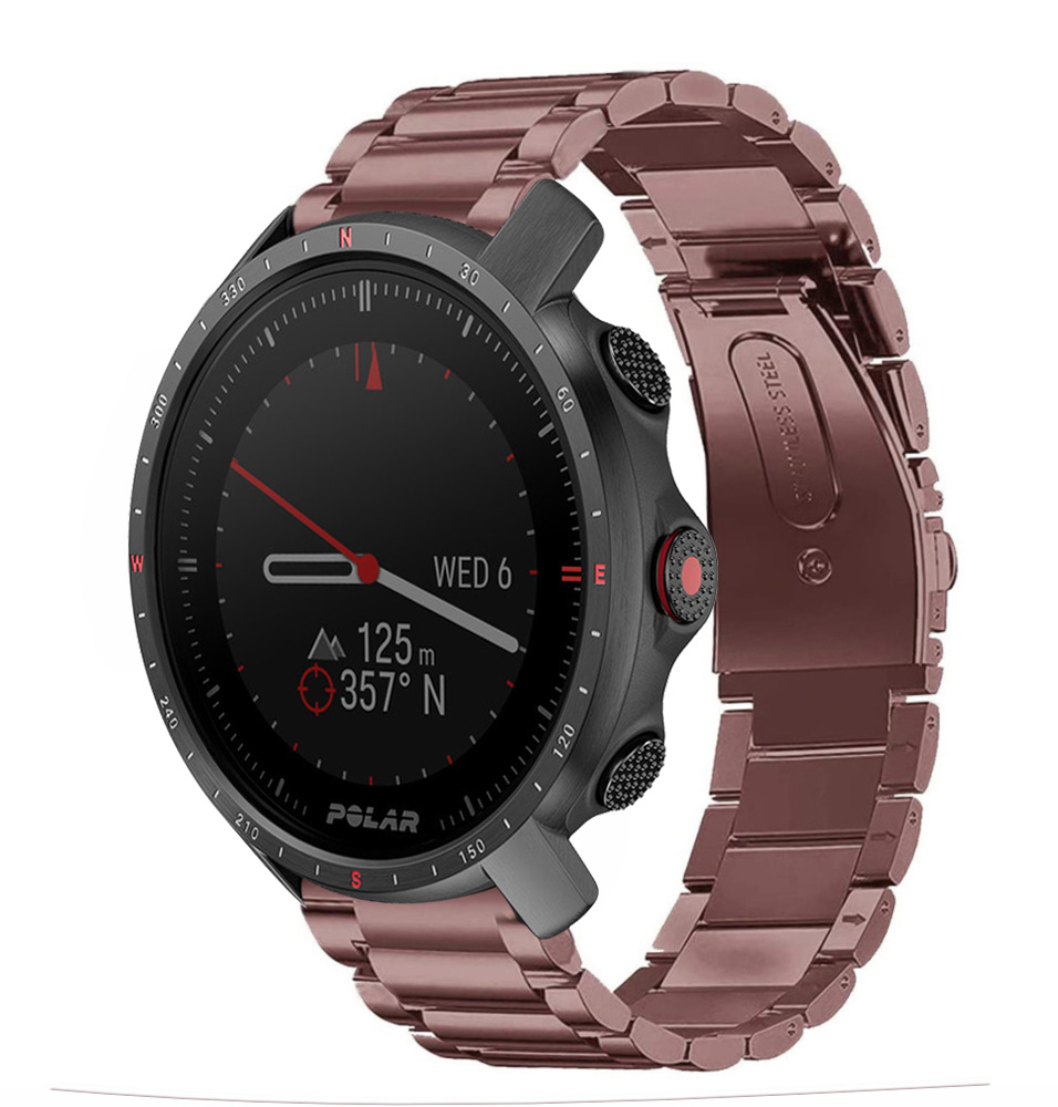 Strap-it Polar Grit X Pro stalen band (brons-goud)