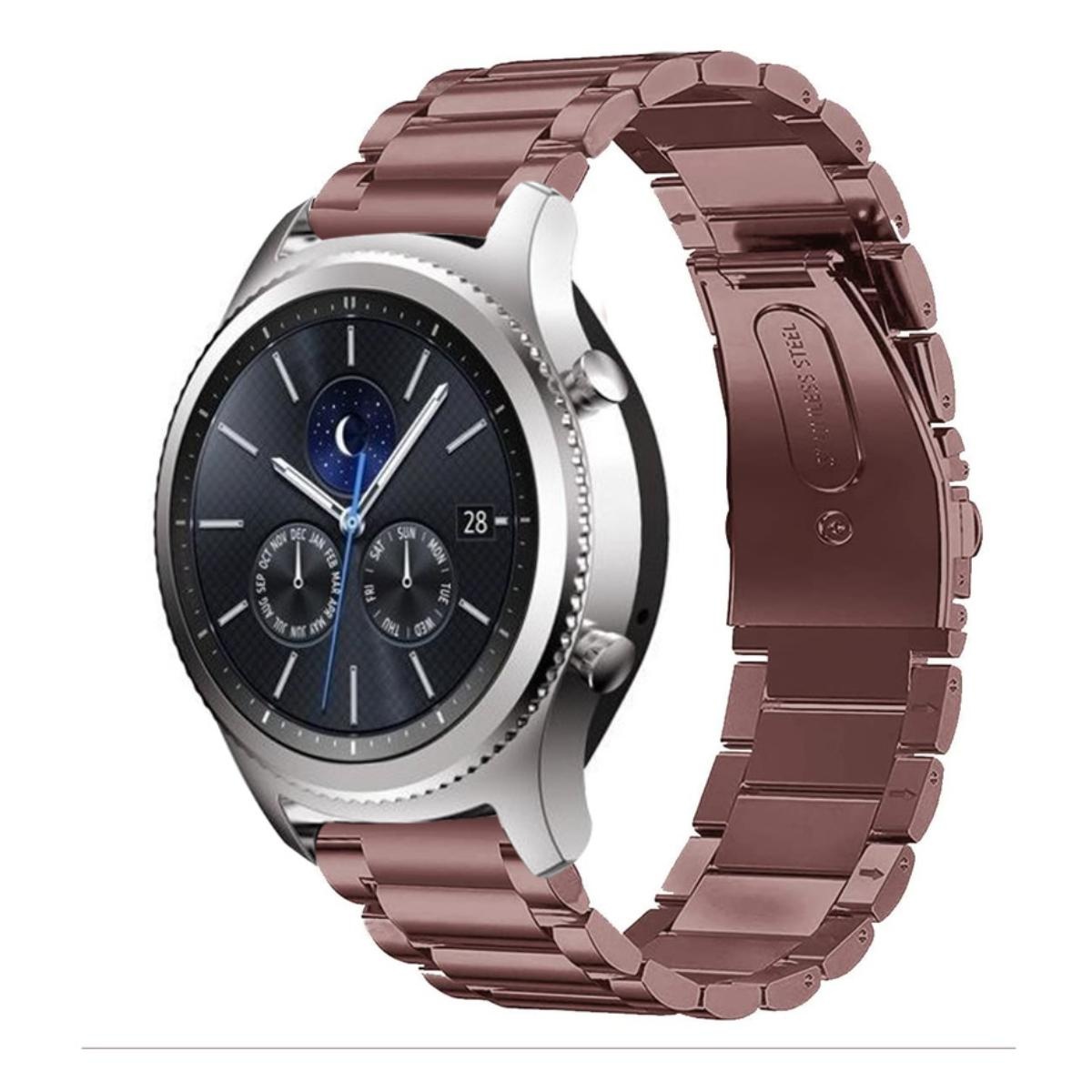 Strap-it Samsung Gear S3 stalen band (brons-goud)