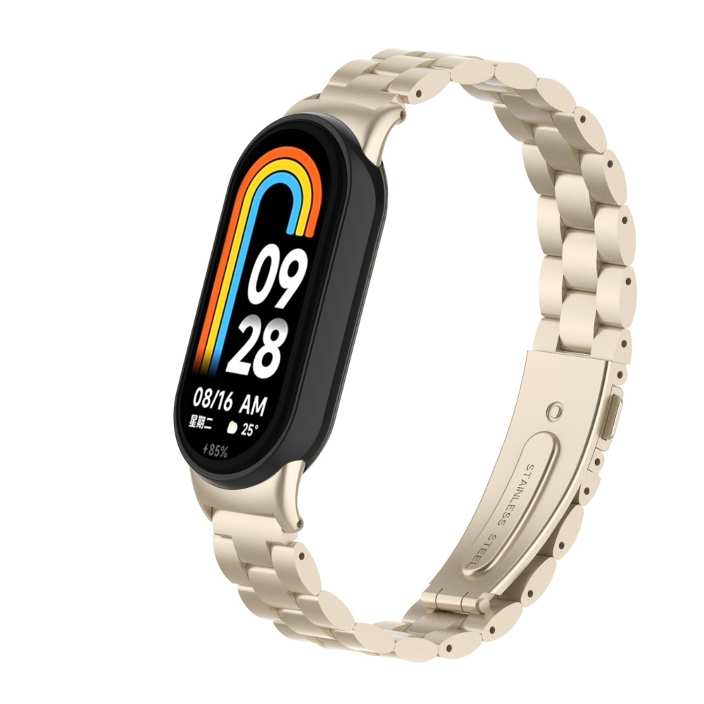 Strap-it Xiaomi Smart Band 9 stalen bandje (sterrenlicht)