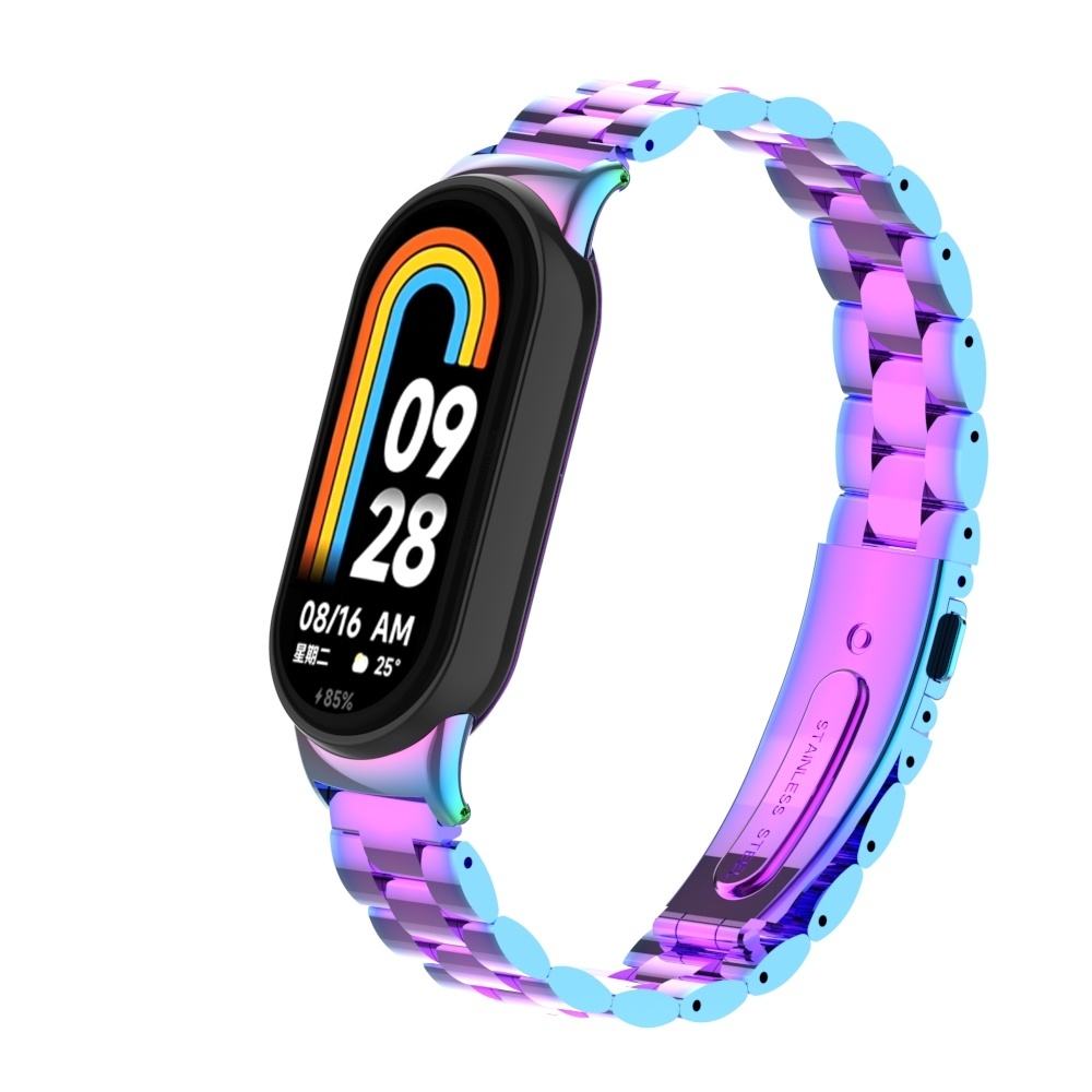 Strap-it Xiaomi Smart Band 9 stalen bandje (regenboog)