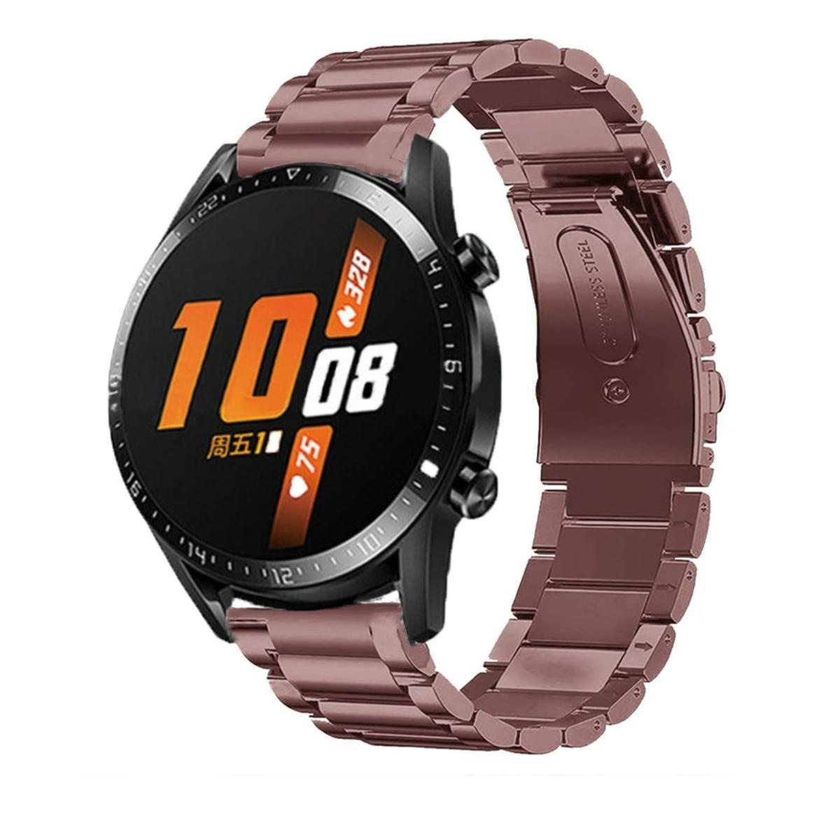 Strap-it Huawei Watch GT 2 stalen band (brons-goud)
