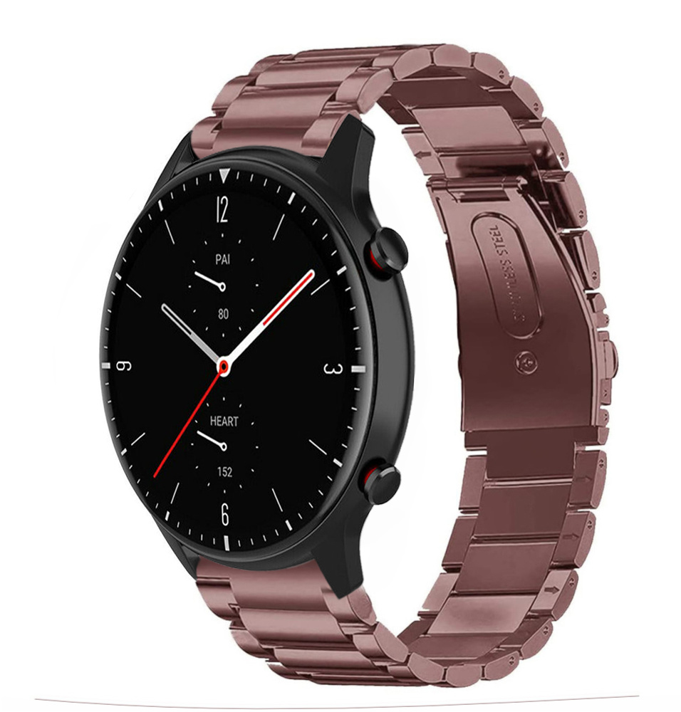 Strap-it Amazfit GTR 2 stalen band (brons-goud)
