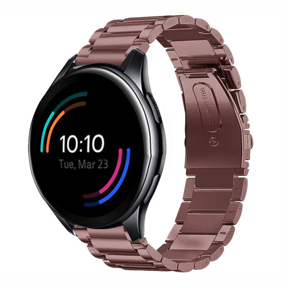 Strap-it OnePlus Watch 3 stalen band (brons-goud)
