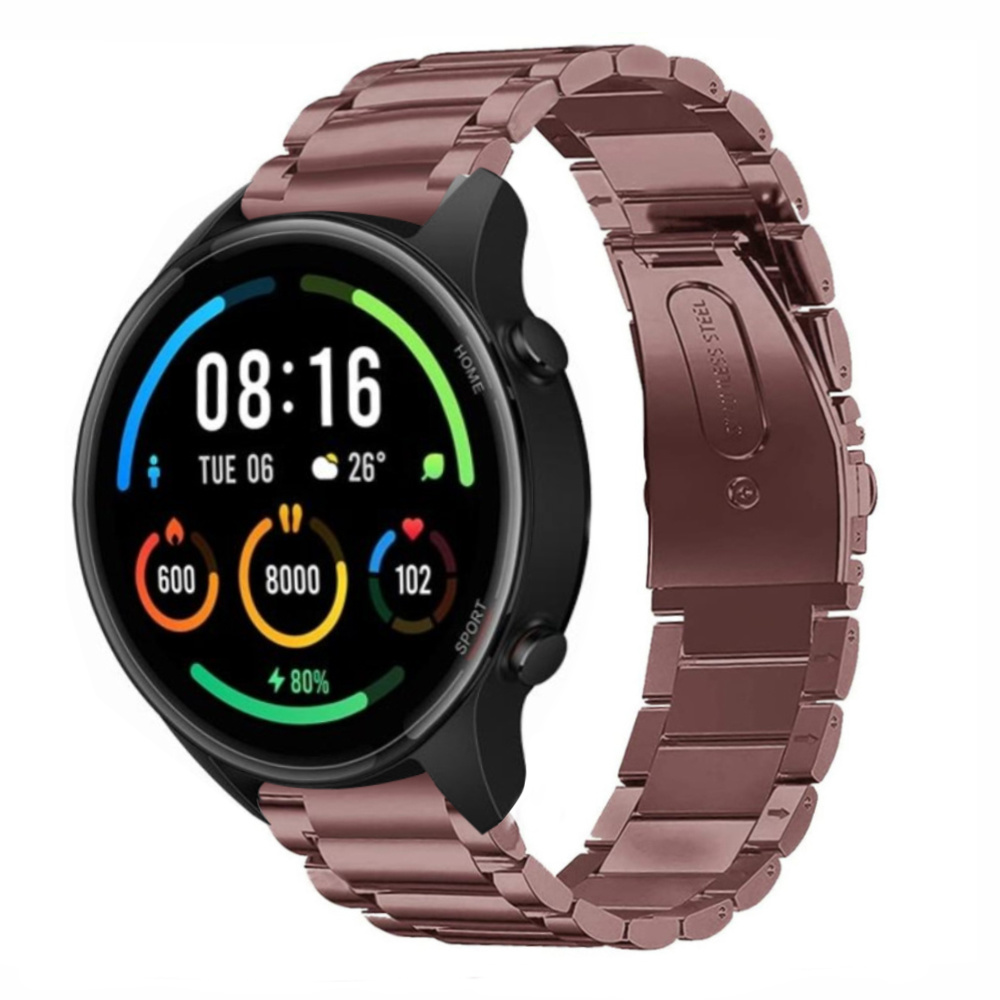 Strap-it Xiaomi Mi Watch stalen band (brons-goud)