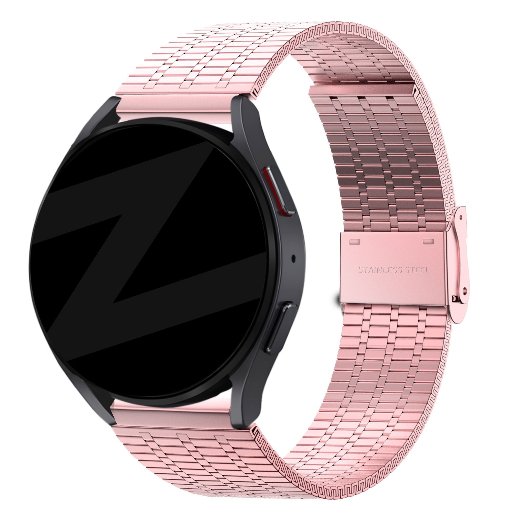 Bandz Withings ScanWatch Nova verstelbare stalen band (roze)