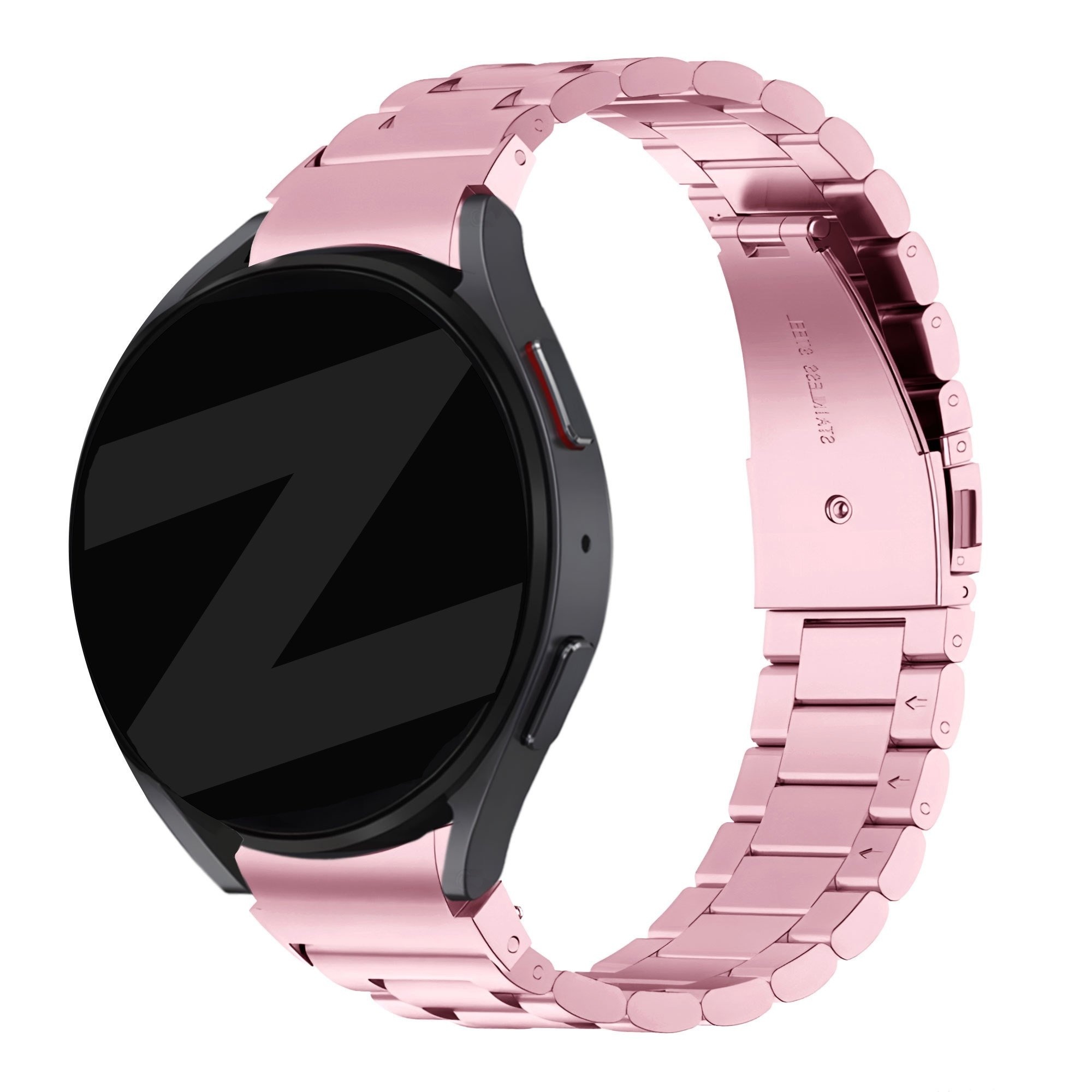 Bandz Samsung Galaxy Watch FE stalen band 'Classic' (roze)