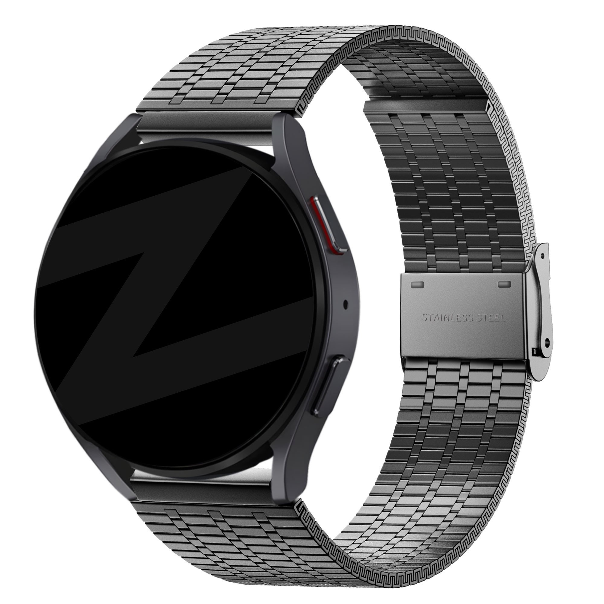 Bandz Samsung Galaxy Watch FE verstelbare stalen band (zwart)