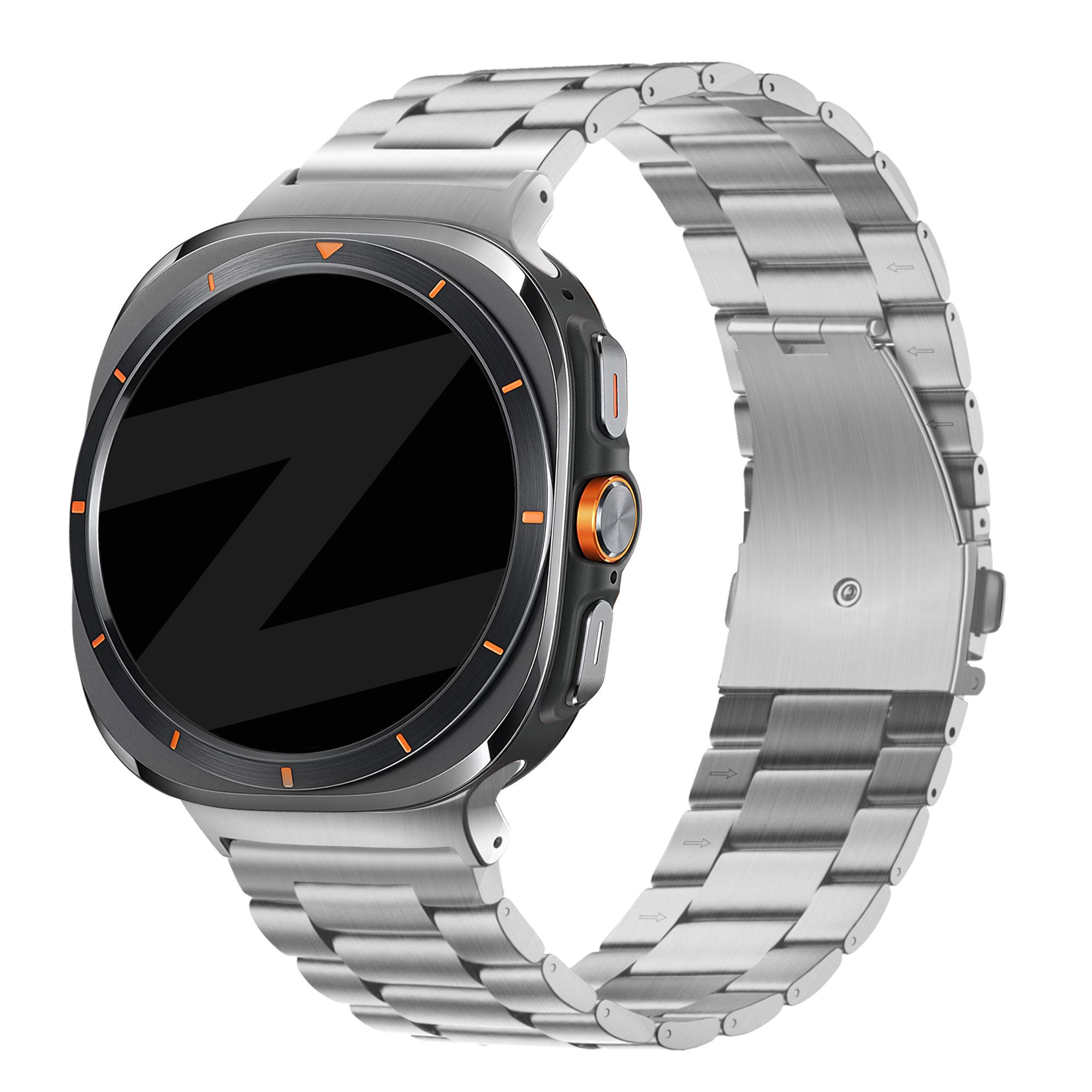 Bandz Samsung Galaxy Watch Ultra 2025 stalen band 'Classic' (zilver)