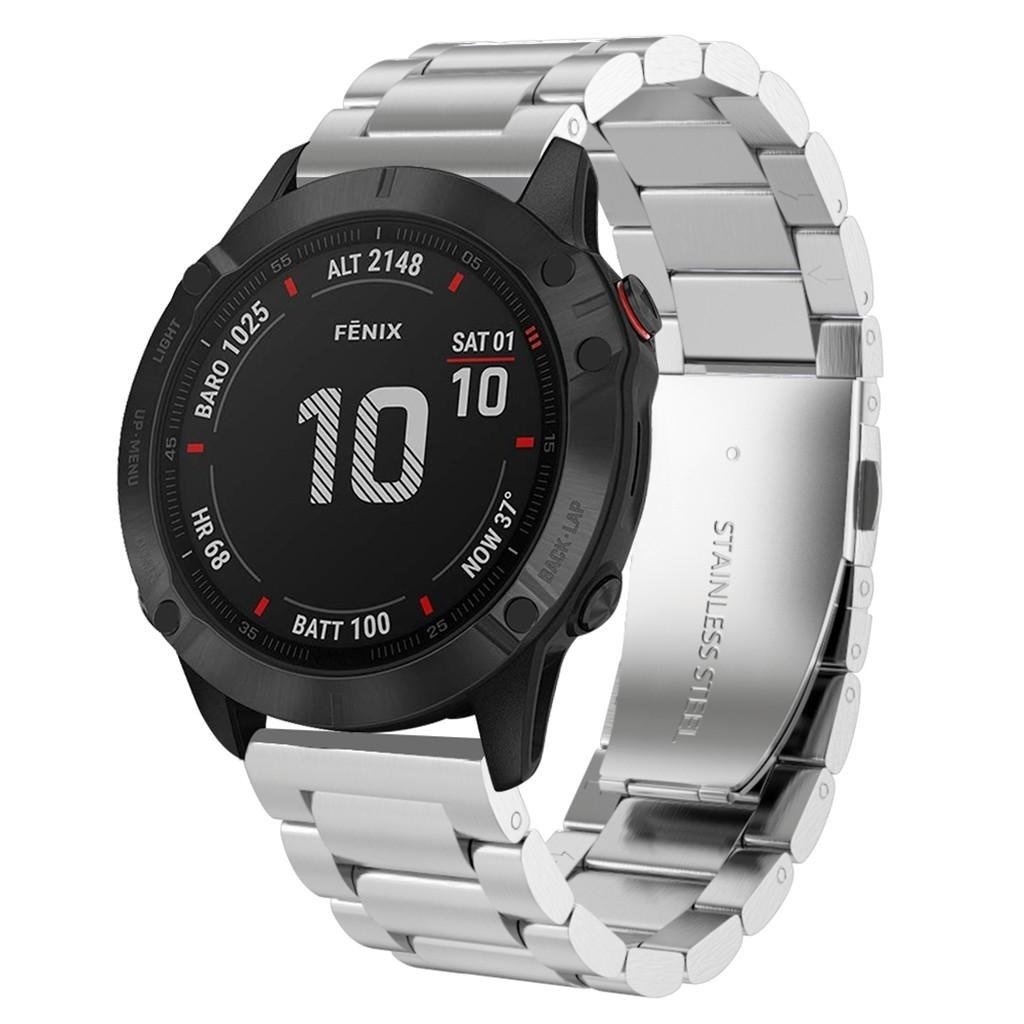 Strap-it Garmin Enduro 1 / 2 / 3 stalen band (zilver)