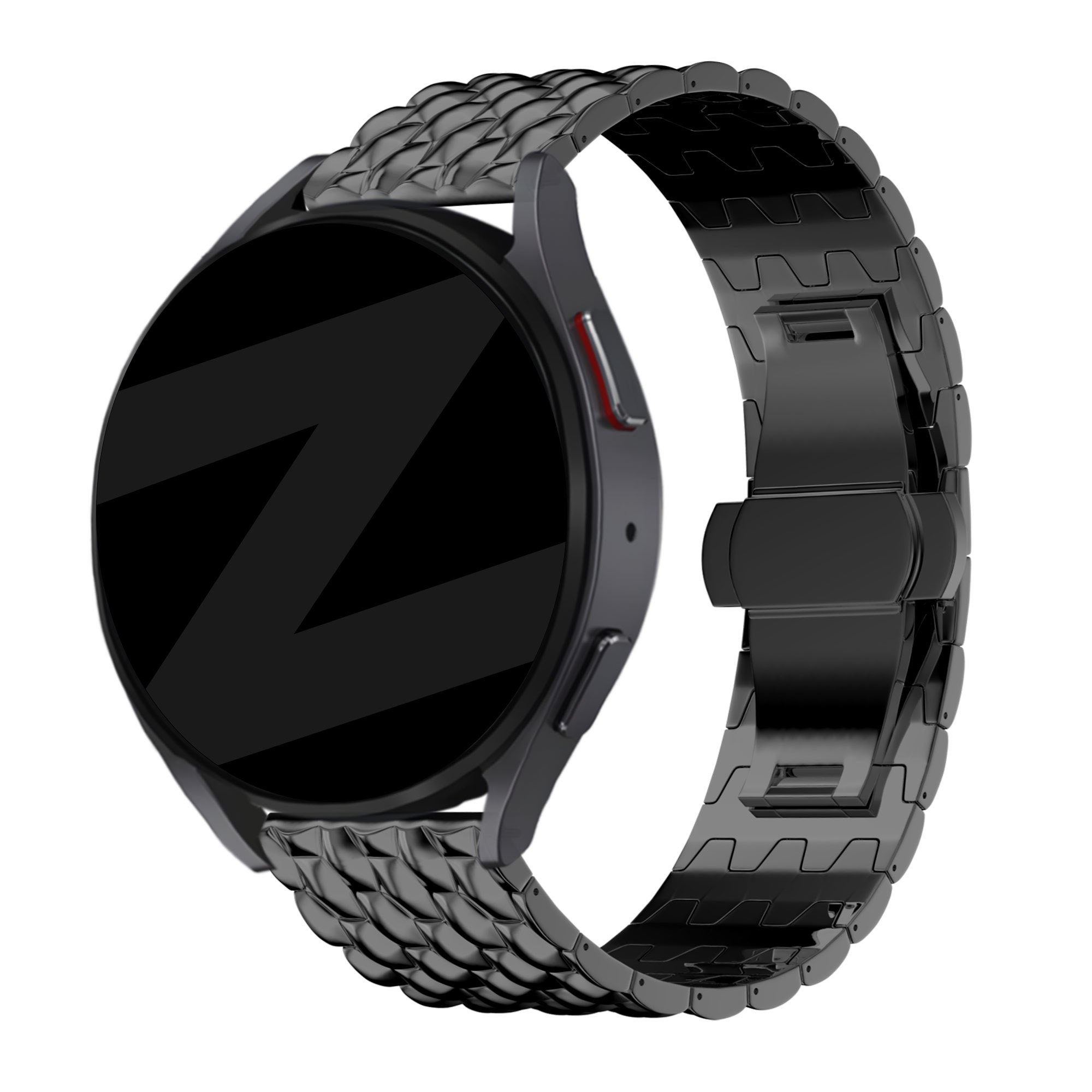 Bandz Huawei Watch GT 5 Pro - 46mm stalen band 'Dragon' (zwart)