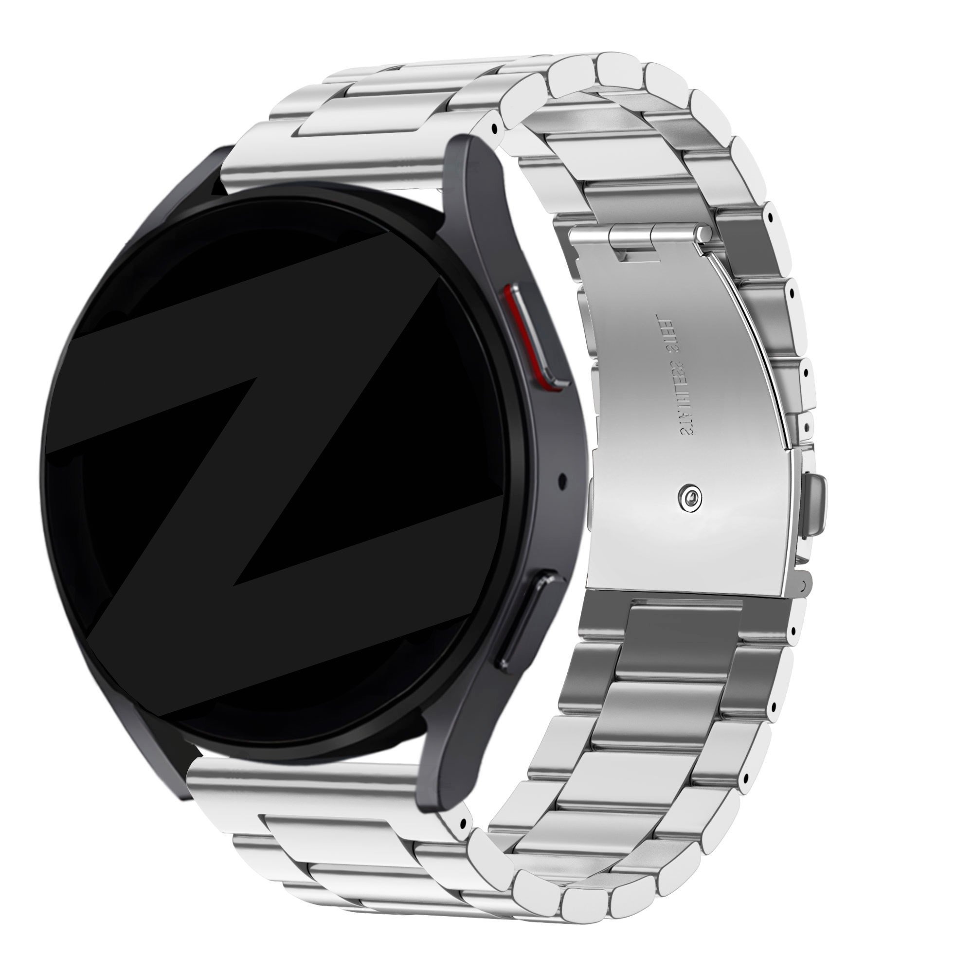 Bandz Huawei Watch Ultimate stalen band 'Classic' (zilver)