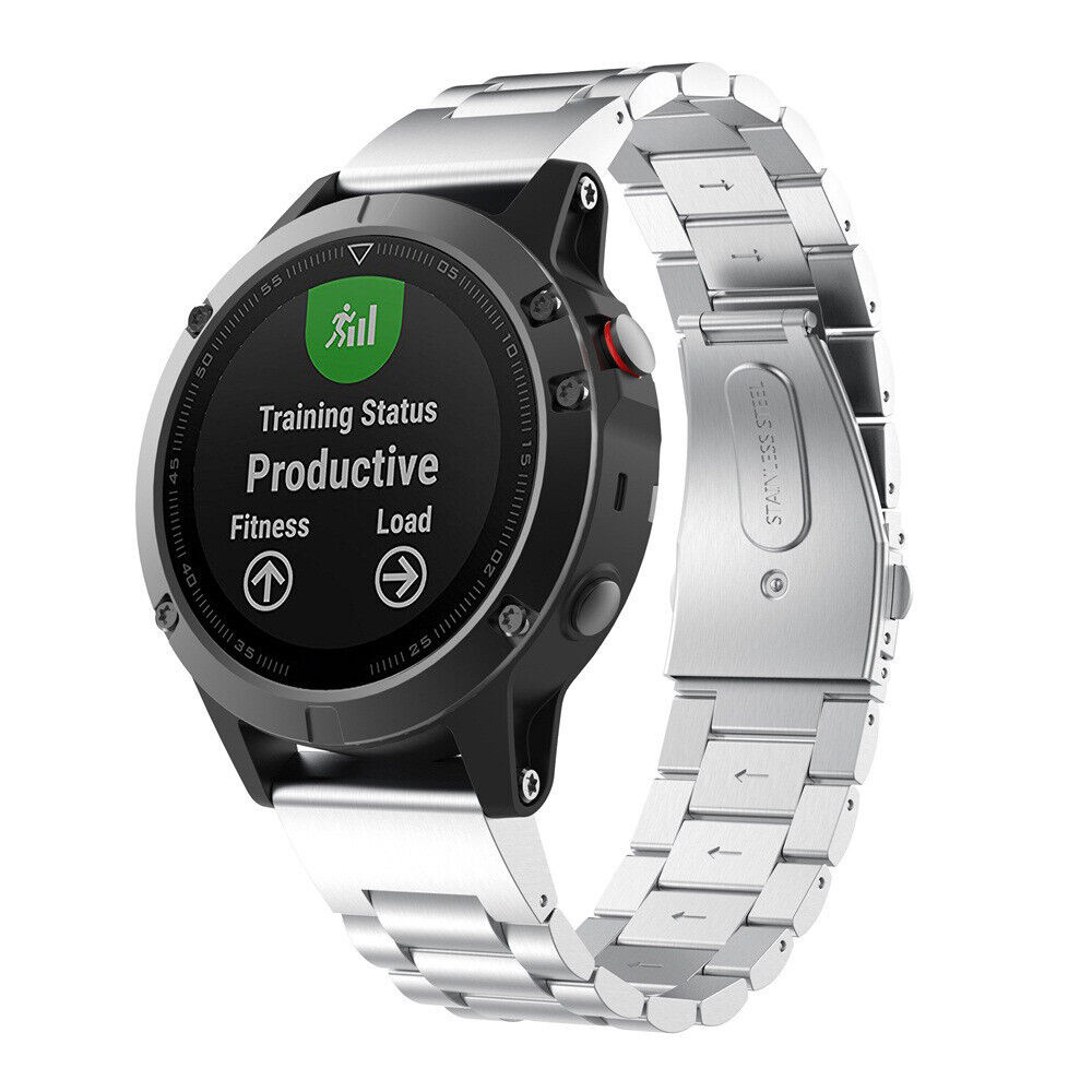 Strap-it Garmin Instinct stalen band (zilver)