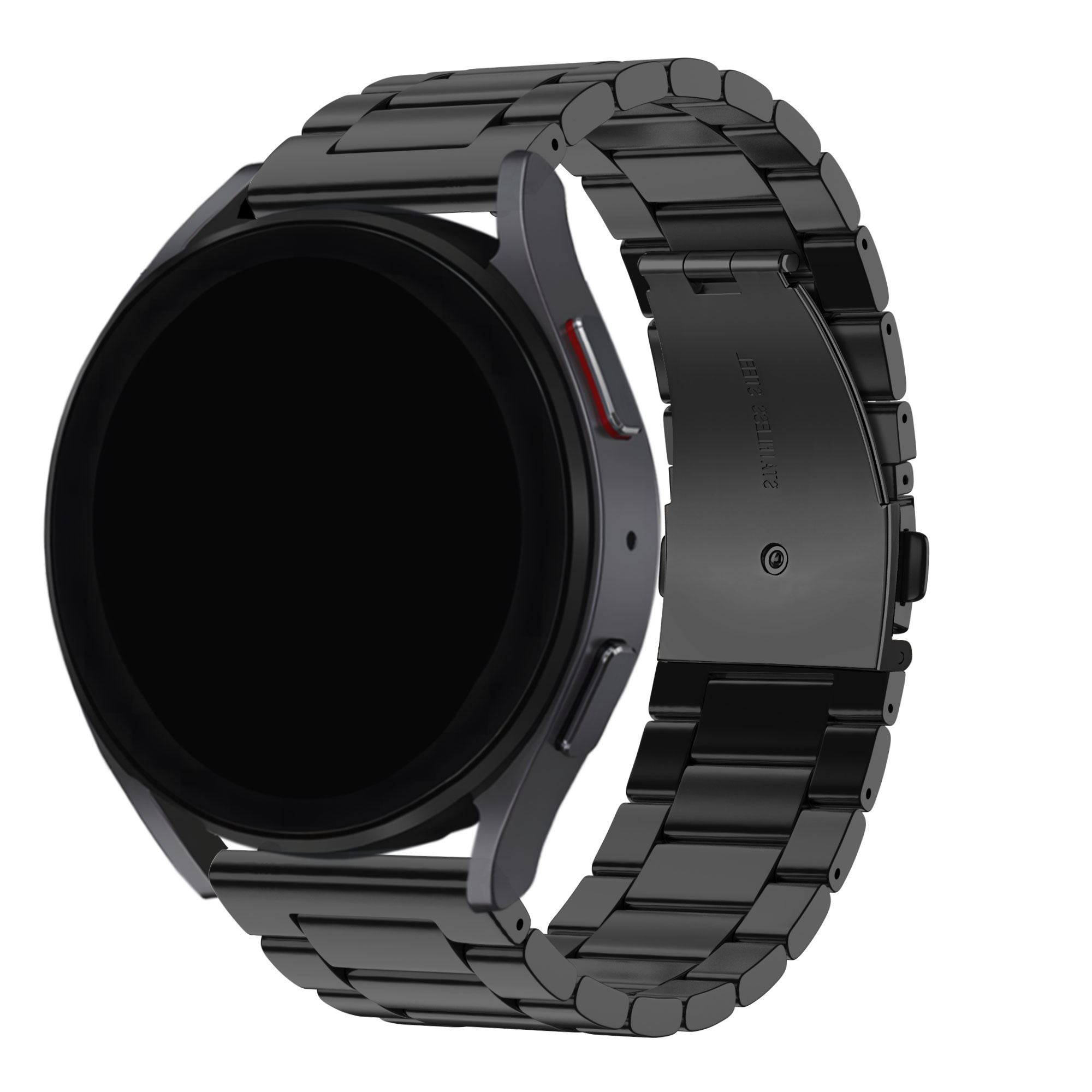 BALR. BALR Samsung Galaxy Watch 46mm stalen band (zwart)