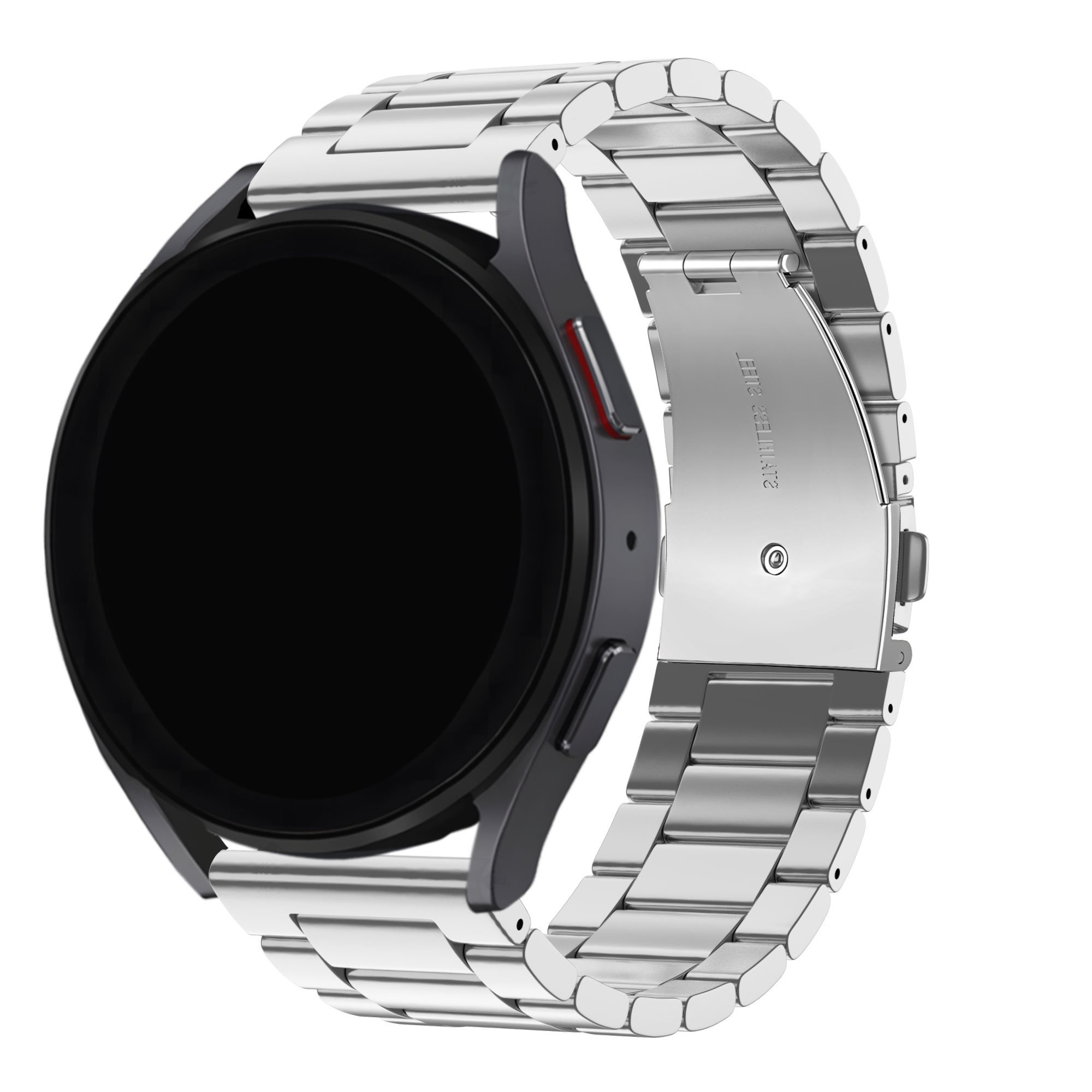 BALR. BALR Samsung Galaxy Watch FE stalen band (zilver)