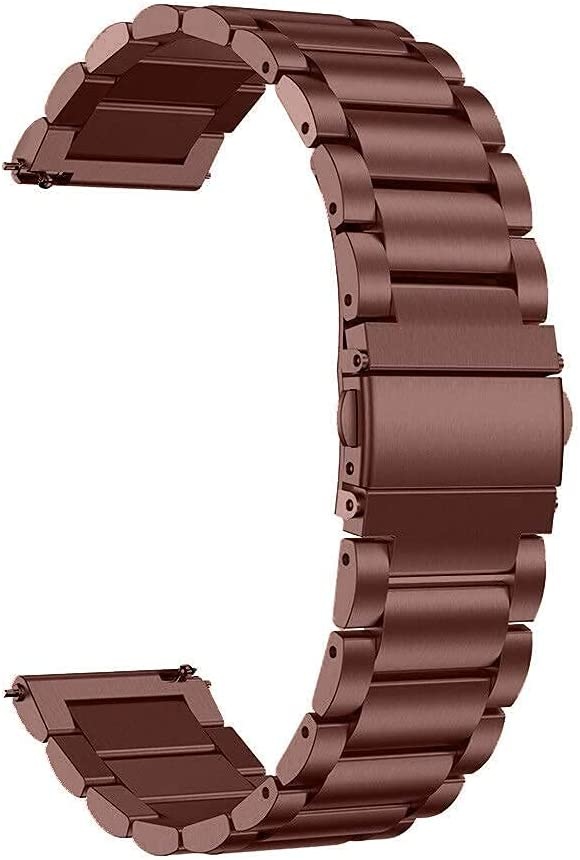 Strap-it Stalen horlogeband 22mm - universeel -brons/goud