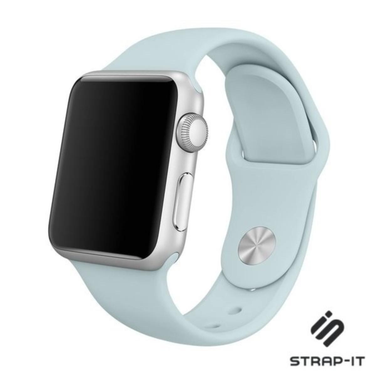 Strap-it Apple Watch 8 sportband (lichtblauw)