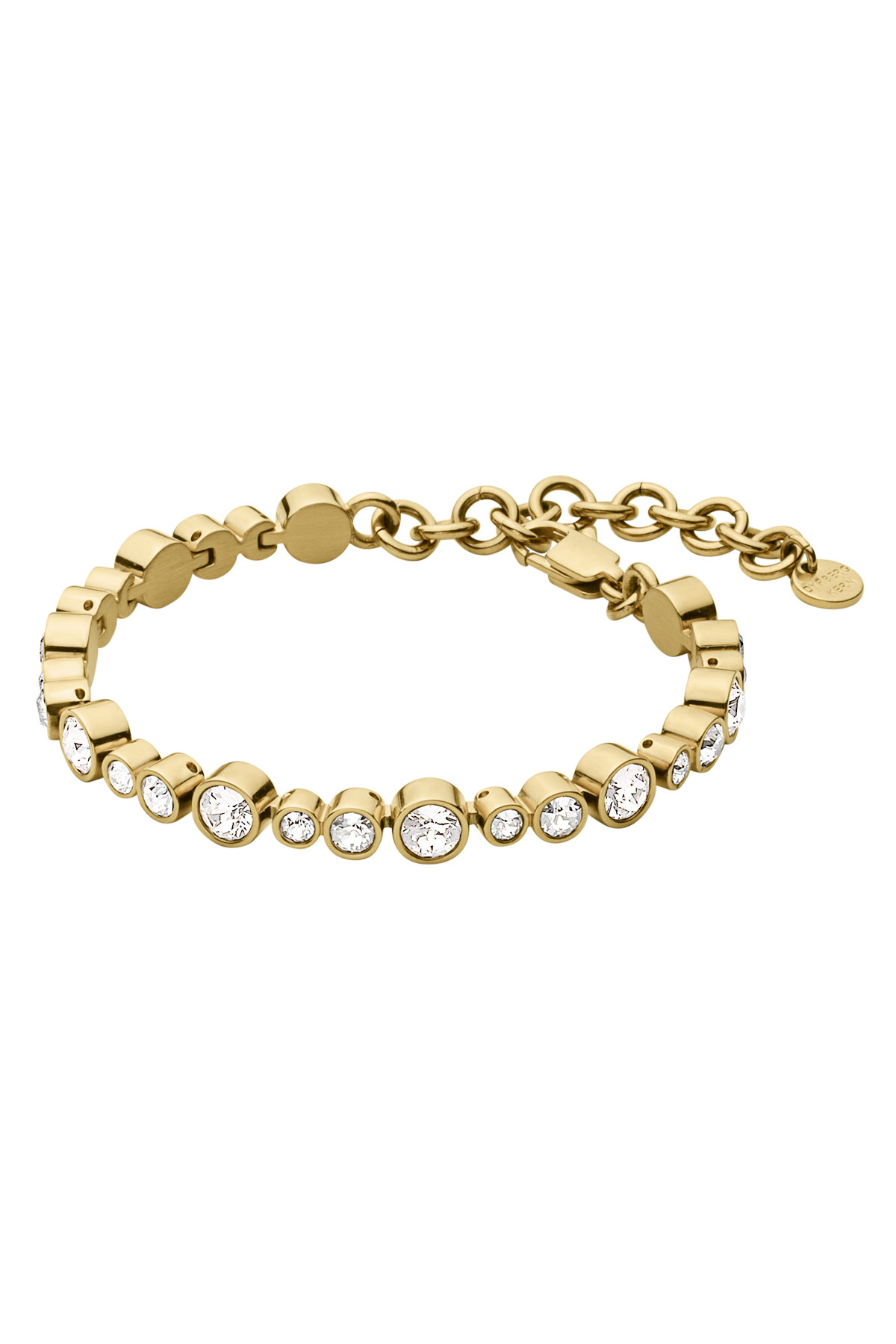 Dyrberg Kern Dyrberg/Kern Teresia Bracelet, Color: Gold/Crystal, Onesize, Women