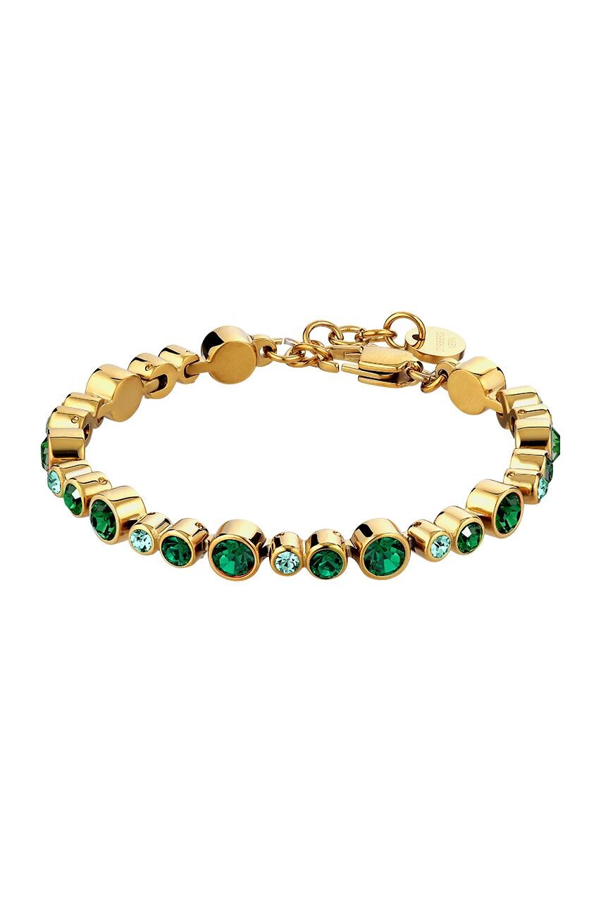 Dyrberg Kern Dyrberg/Kern Teresia Bracelet, Color: Gold/Green, Onesize, Women