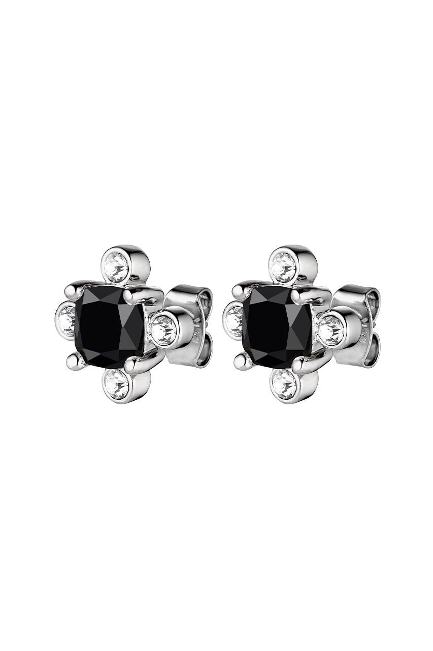Dyrberg Kern Dyrberg/Kern Gigi Earring , Color: Silver/Black, Onesize, Women
