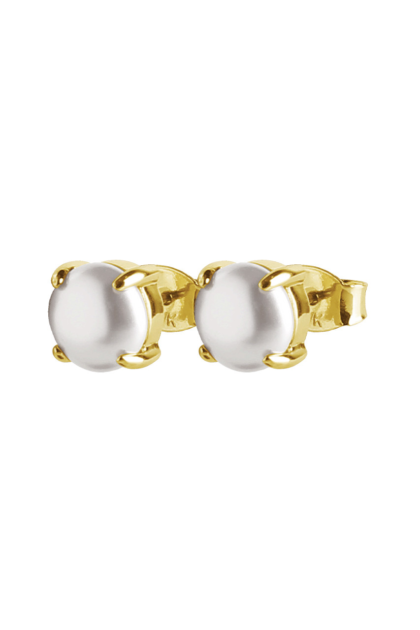 Dyrberg Kern Dyrberg/Kern Mitzi Earring, Color: Gold/White, Onesize, Women