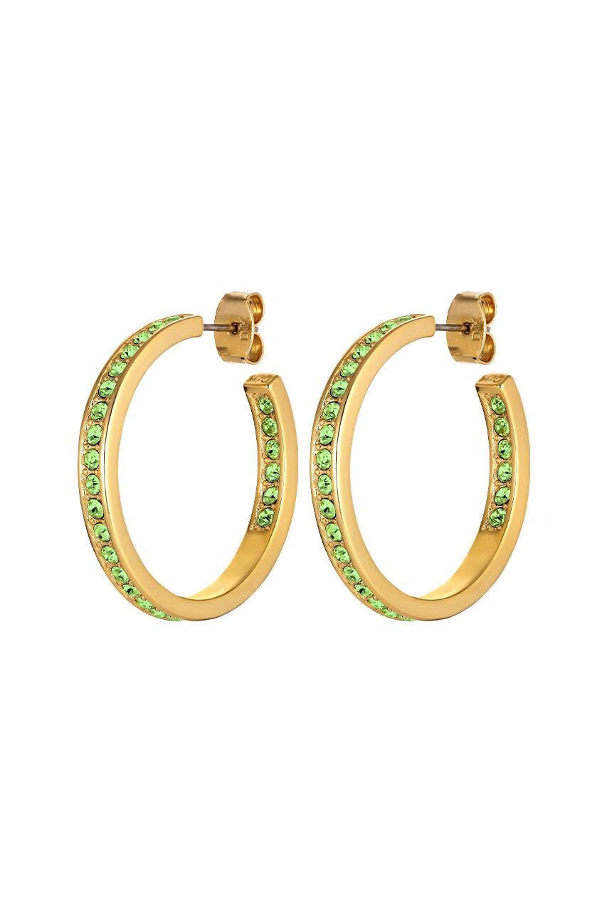 Dyrberg Kern Dyrberg/Kern Justina Earring, Color: Gold/Green, Onesize, Women