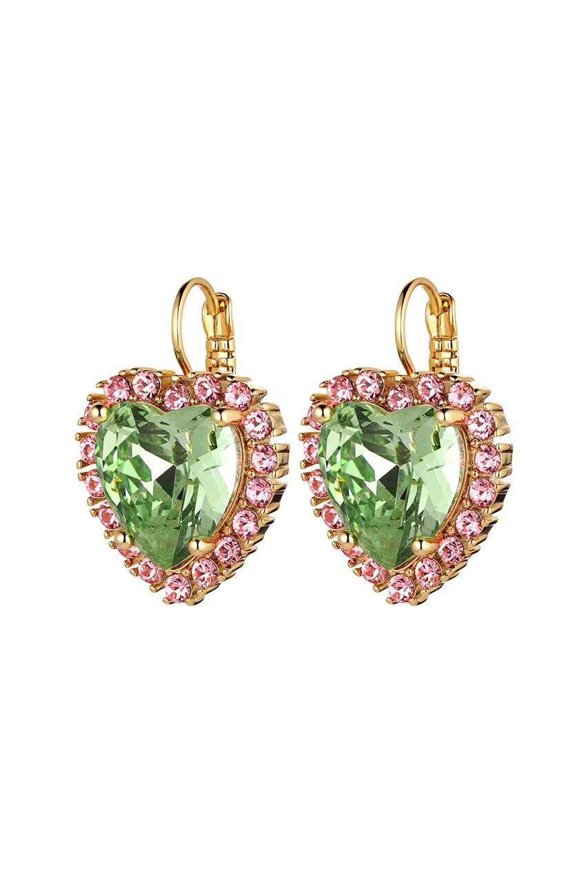 Dyrberg Kern Dyrberg/Kern Felicia Earring, Color: Gold/Green, Onesize, Women
