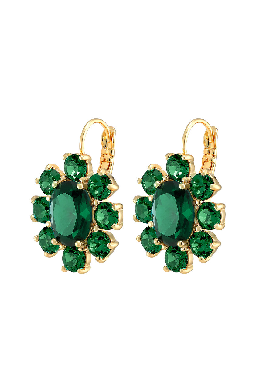 Dyrberg Kern Dyrberg/Kern Valentina Earring, Color: Gold/Green, Onesize, Women