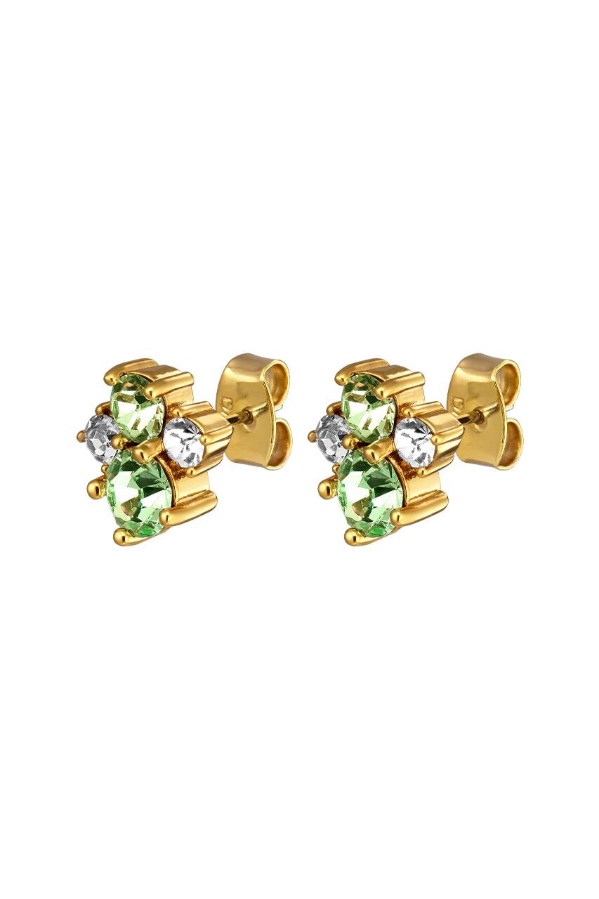 Dyrberg Kern Dyrberg/Kern Billis Earring, Color: Gold/Green, Onesize, Women
