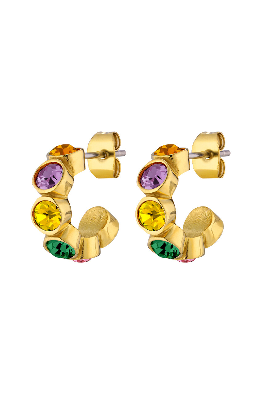 Dyrberg Kern Dyrberg/Kern Jenna Earring, Color: Gold, Rainbow, Onesize, Women