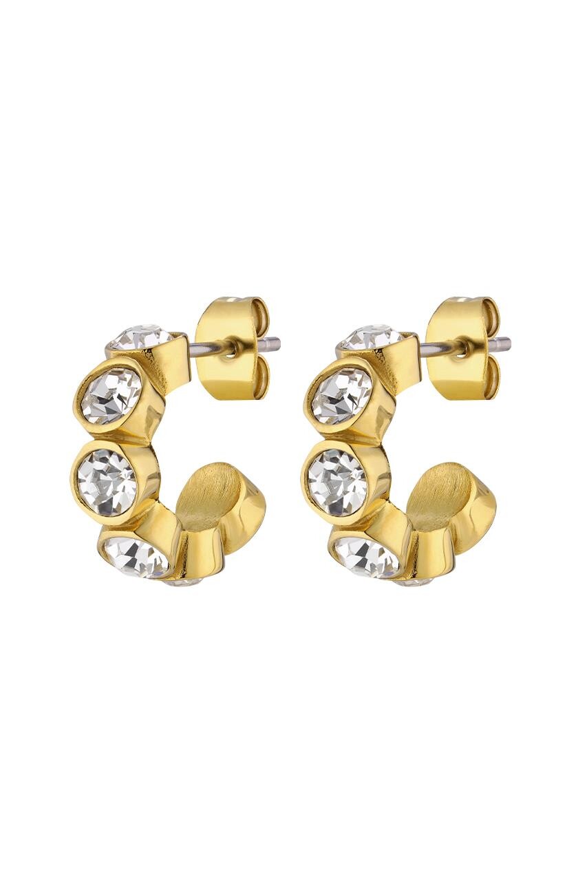 Dyrberg Kern Dyrberg/Kern Jenna Earring, Color: Gold/Crystal, Onesize, Women