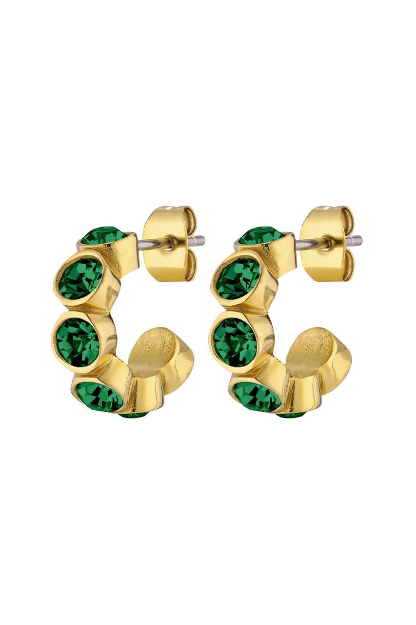 Dyrberg Kern Dyrberg/Kern Jenna Earring, Color: Gold/Green, Onesize, Women