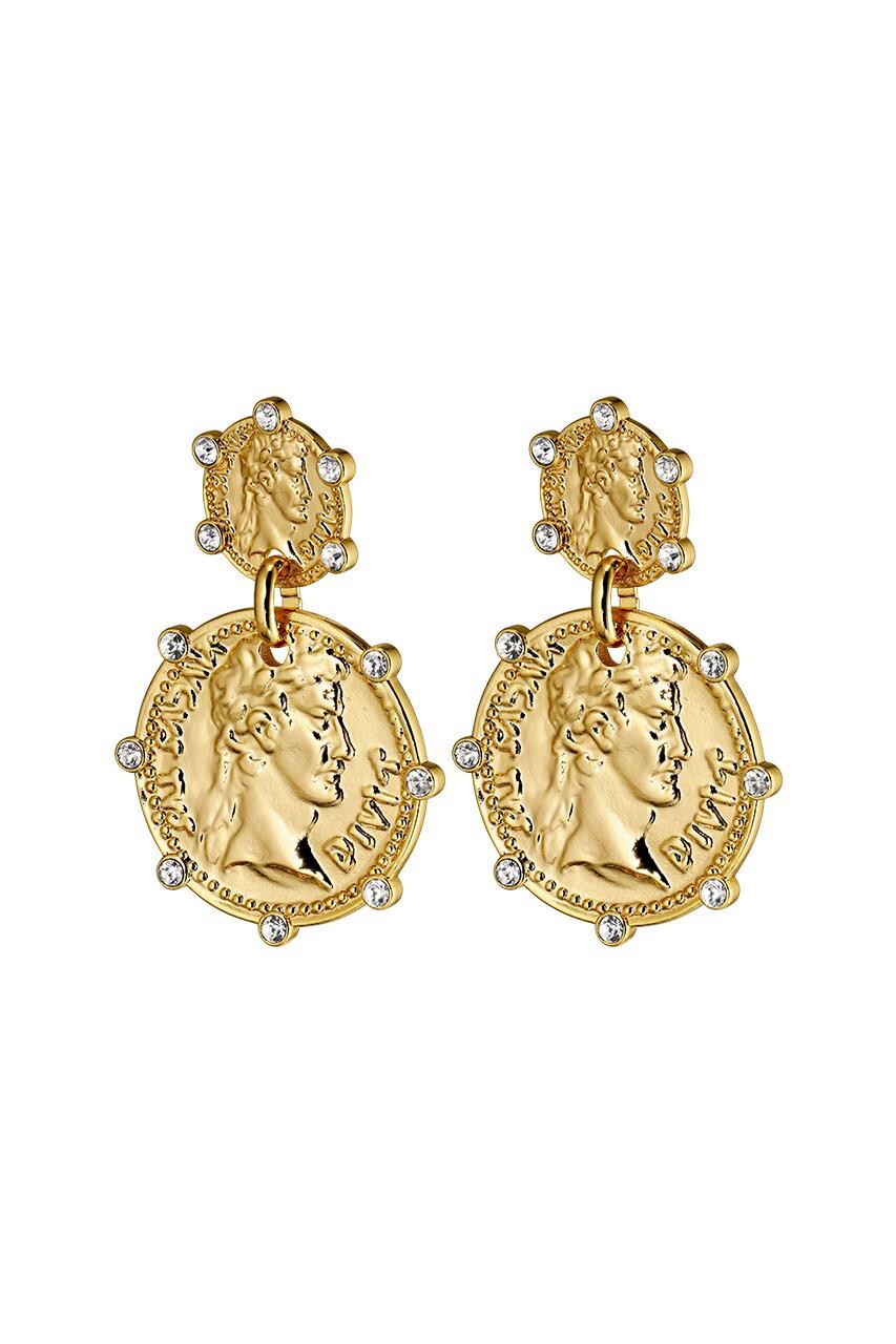 Dyrberg Kern Dyrberg/Kern Monza Earring, Color: Gold/Crystal, Onesize, Women