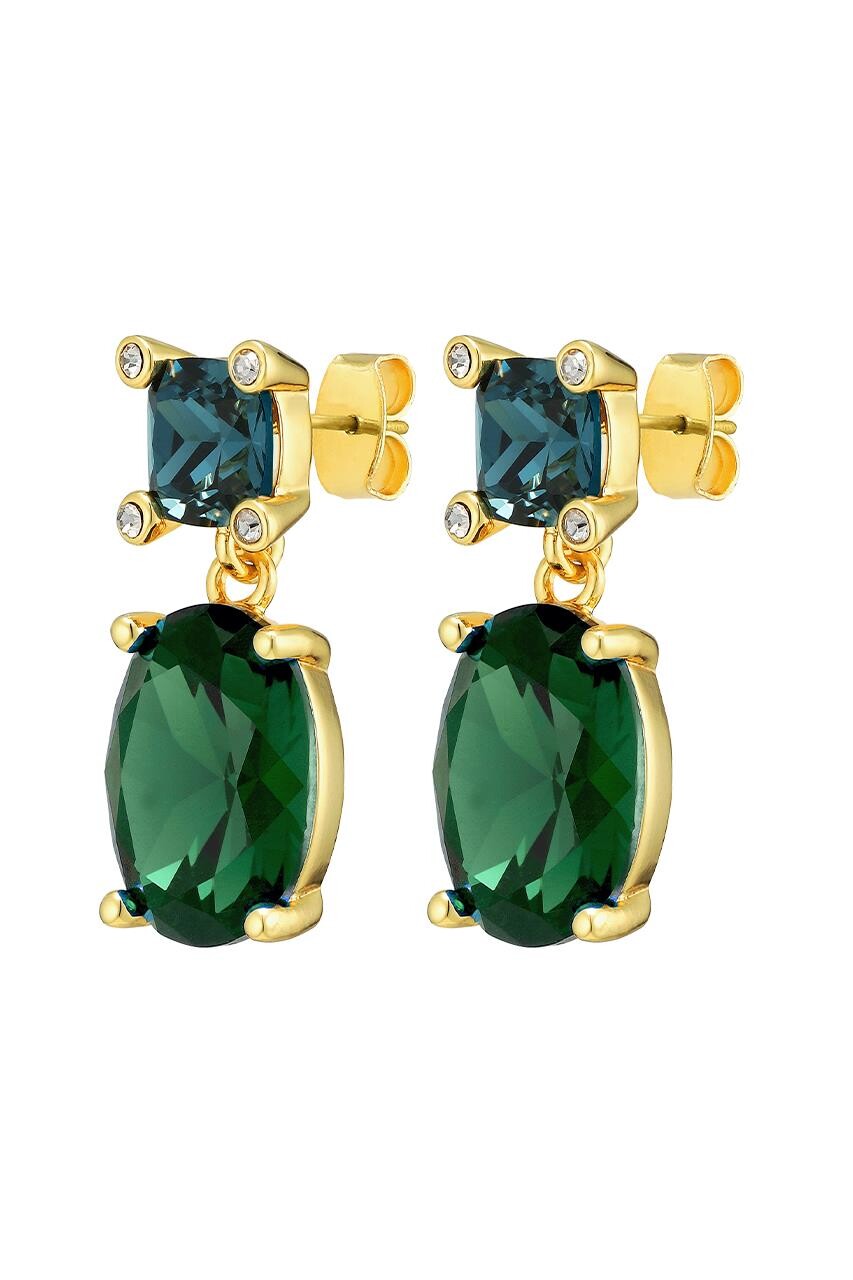 Dyrberg Kern Dyrberg/Kern Antonia Earring, Color: Gold/Green, Onesize, Women