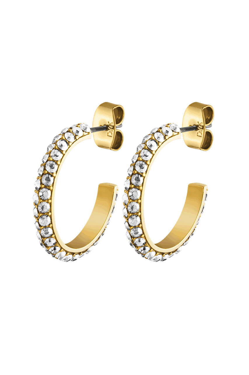 Dyrberg Kern Dyrberg/Kern Hosta Earring, Color: Gold/Crystal, Onesize, Women